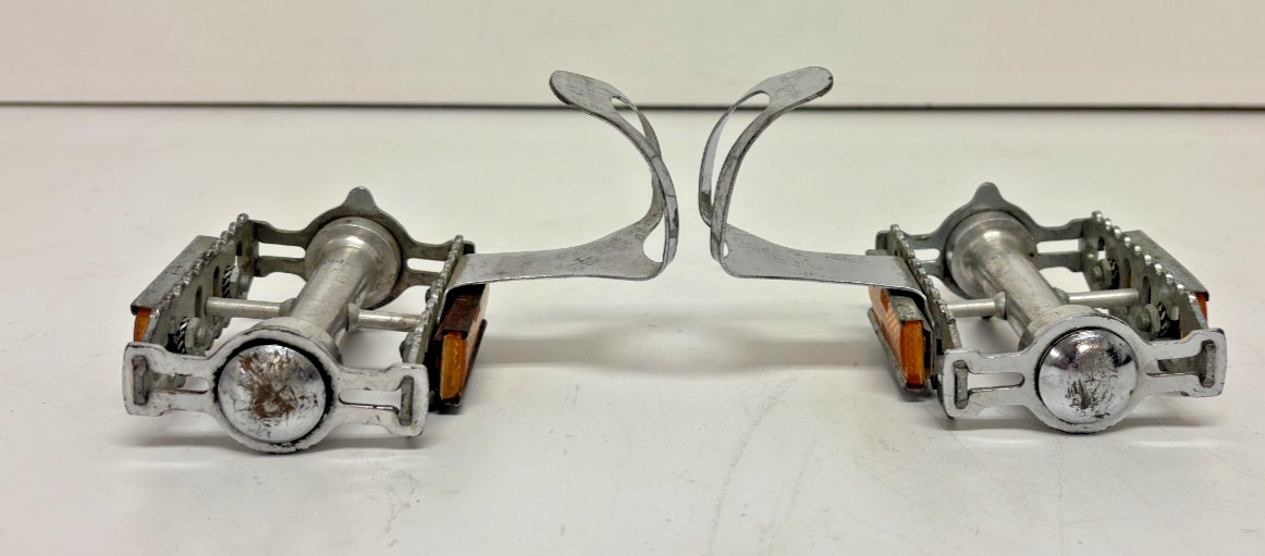 Vintage Maillard Silver Aluminum/Steel Platform Pedals Christophe Mini Cages