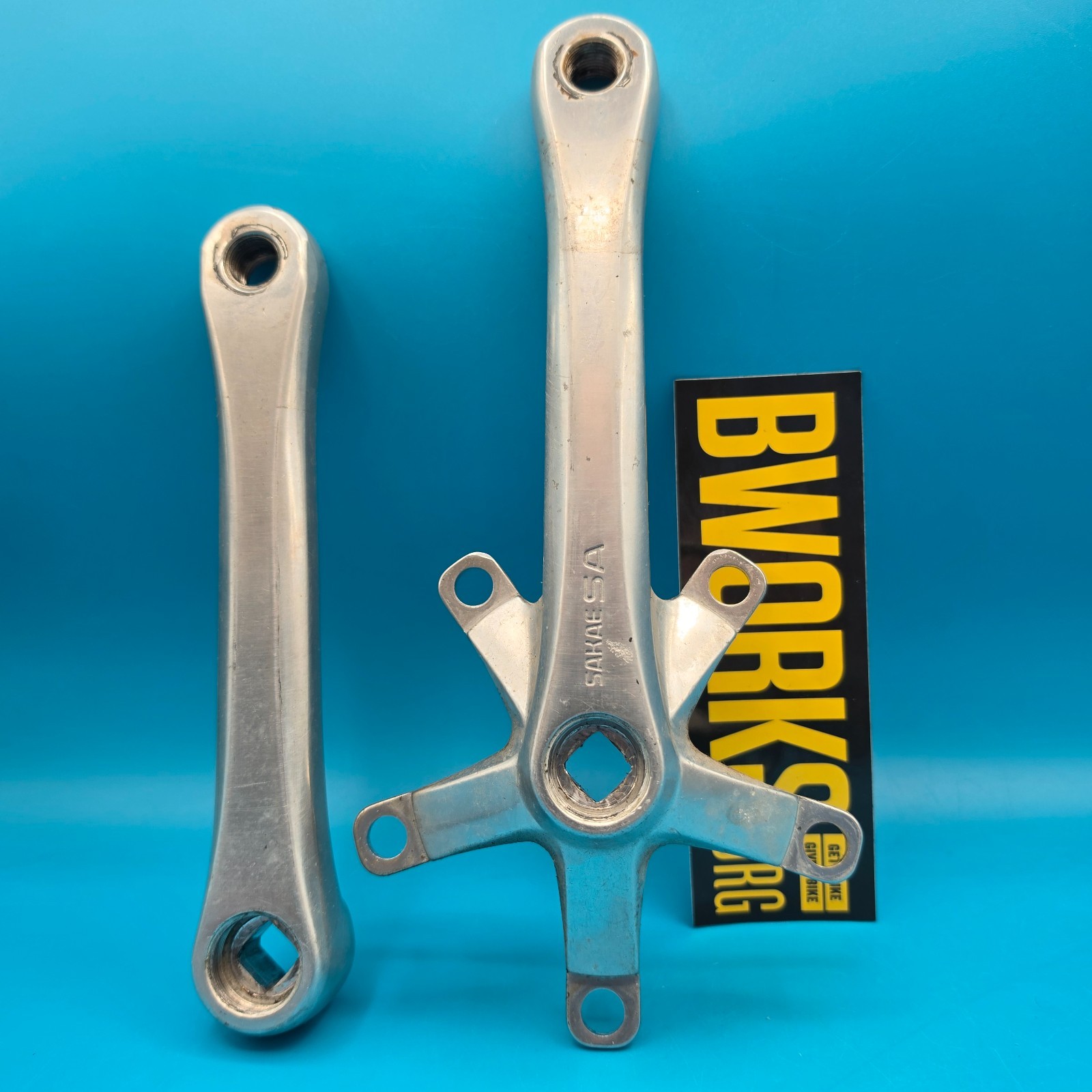 Vintage SR Sakae SA Square Taper Crankset 170mm 110 BCD Old School BMX Fixie f29