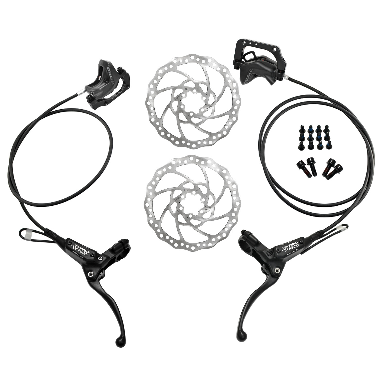 TEKTRO HD-E730 E-Bike Hydraulic Disc Brake 4-Piston Caliper w/ Sensor Control