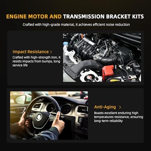 4Pcs Engine Motor and Transmission Bracket Kits Compatible with Acura MDX 3.7L