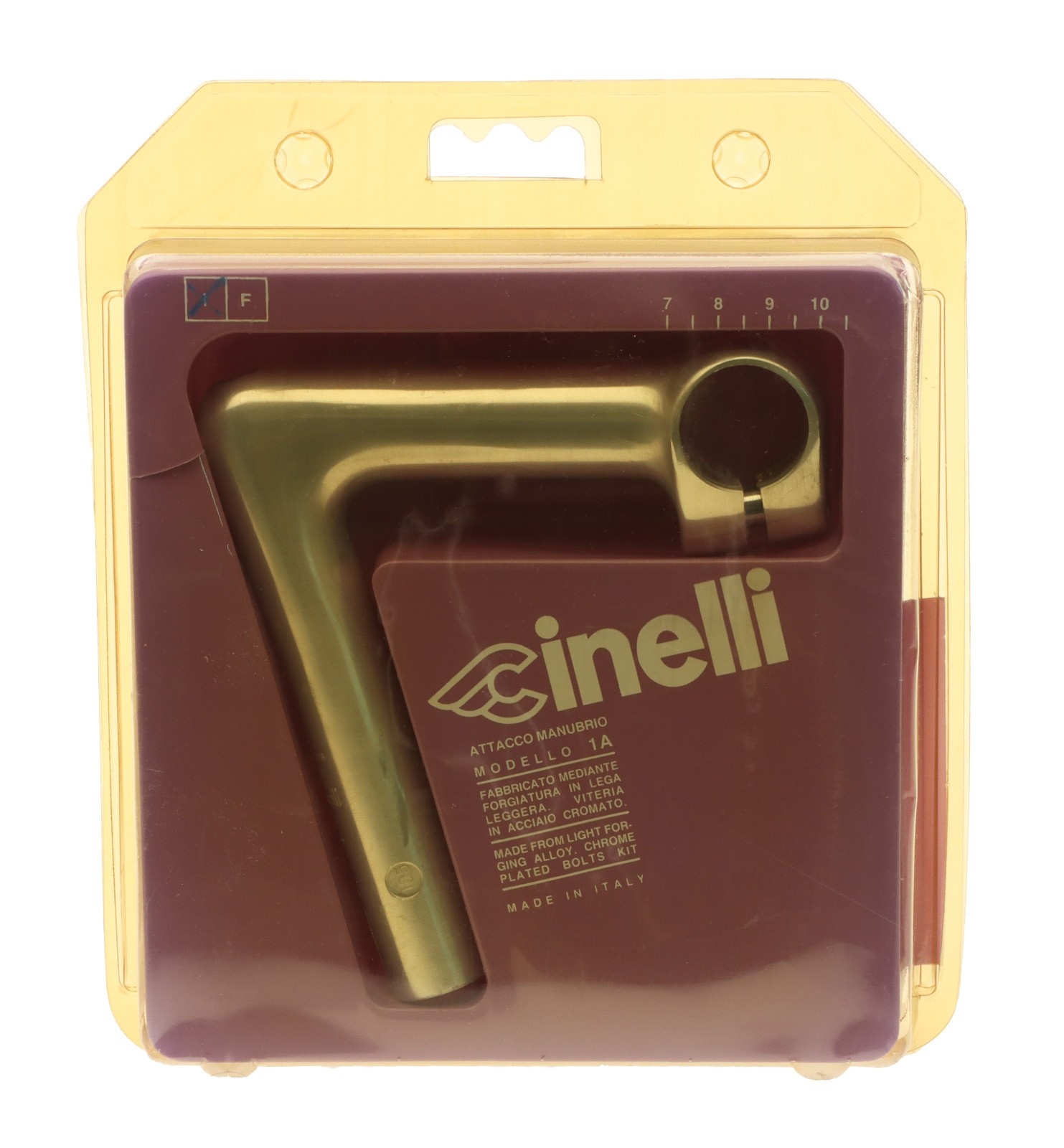 Cinelli 1″ 1/A 22.2mm Quill Stem 105mm 26.4mm Clamp Silver -17° 1A NEW NIB NOS