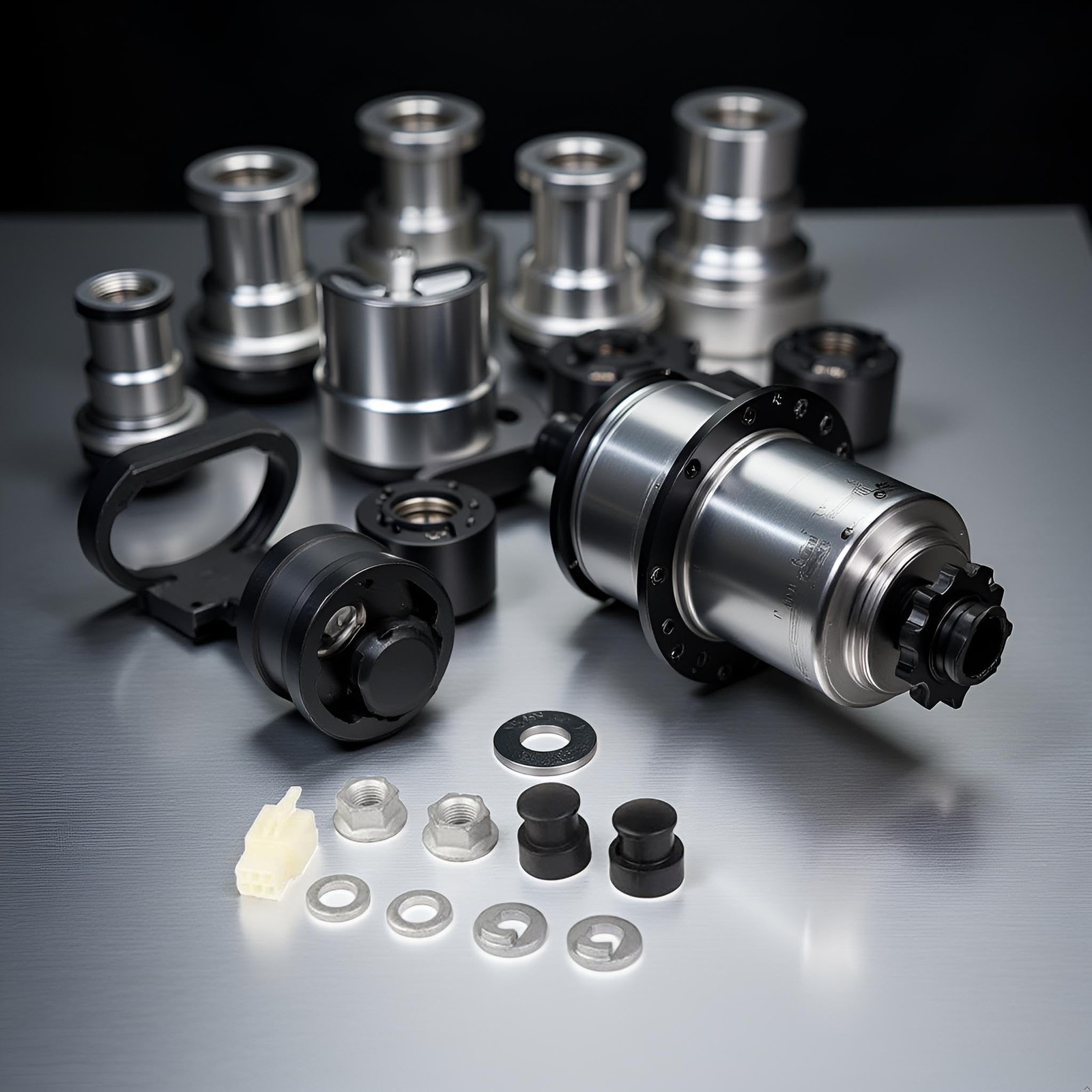 EBike Hub Motor Axle Kit, 12mm Shaft, Front Lock Nut with Washer and Cover, E…
