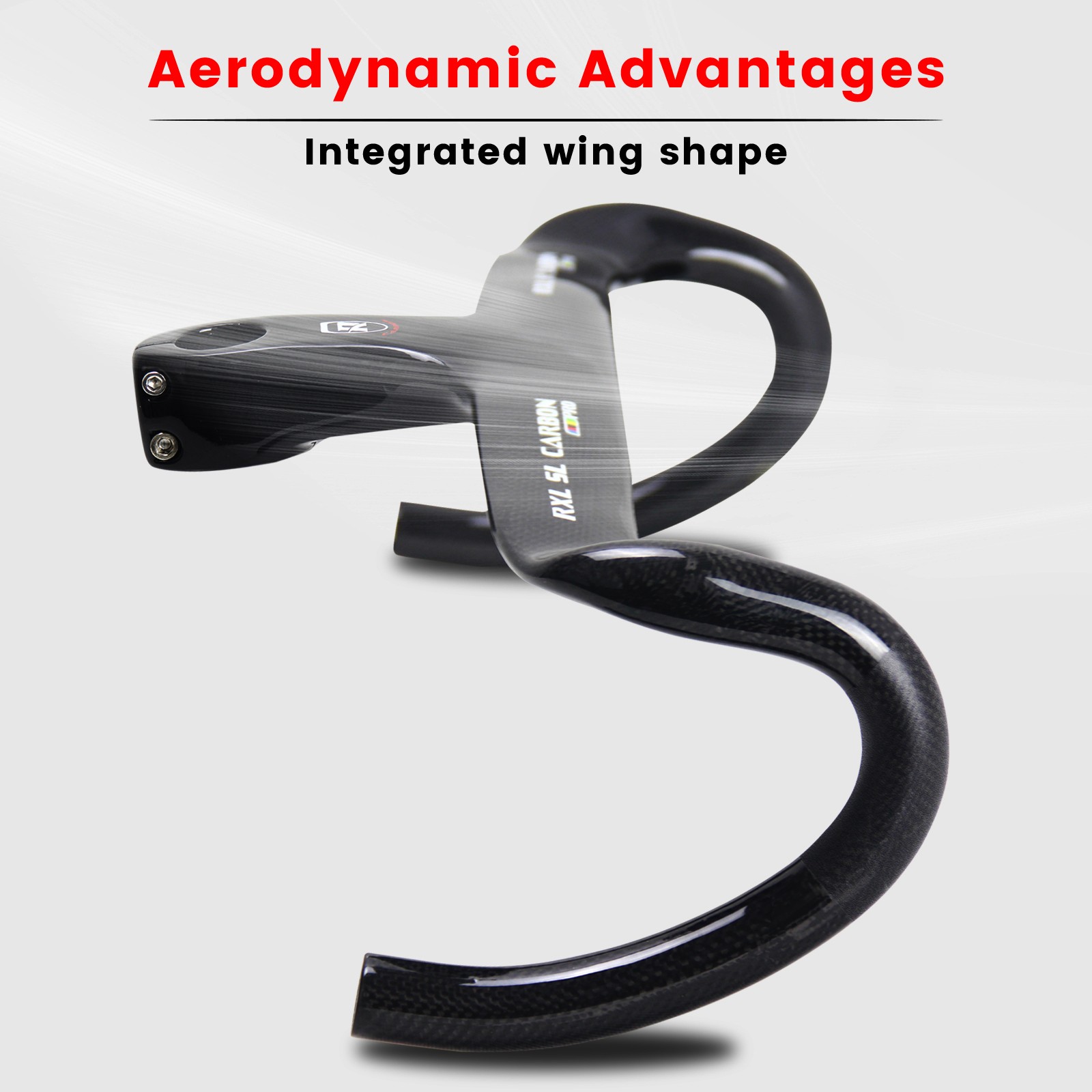 Integrated Carbon Road Drop Handlebars 1-1/8″ Racing Bike Handle Bars RXL SL