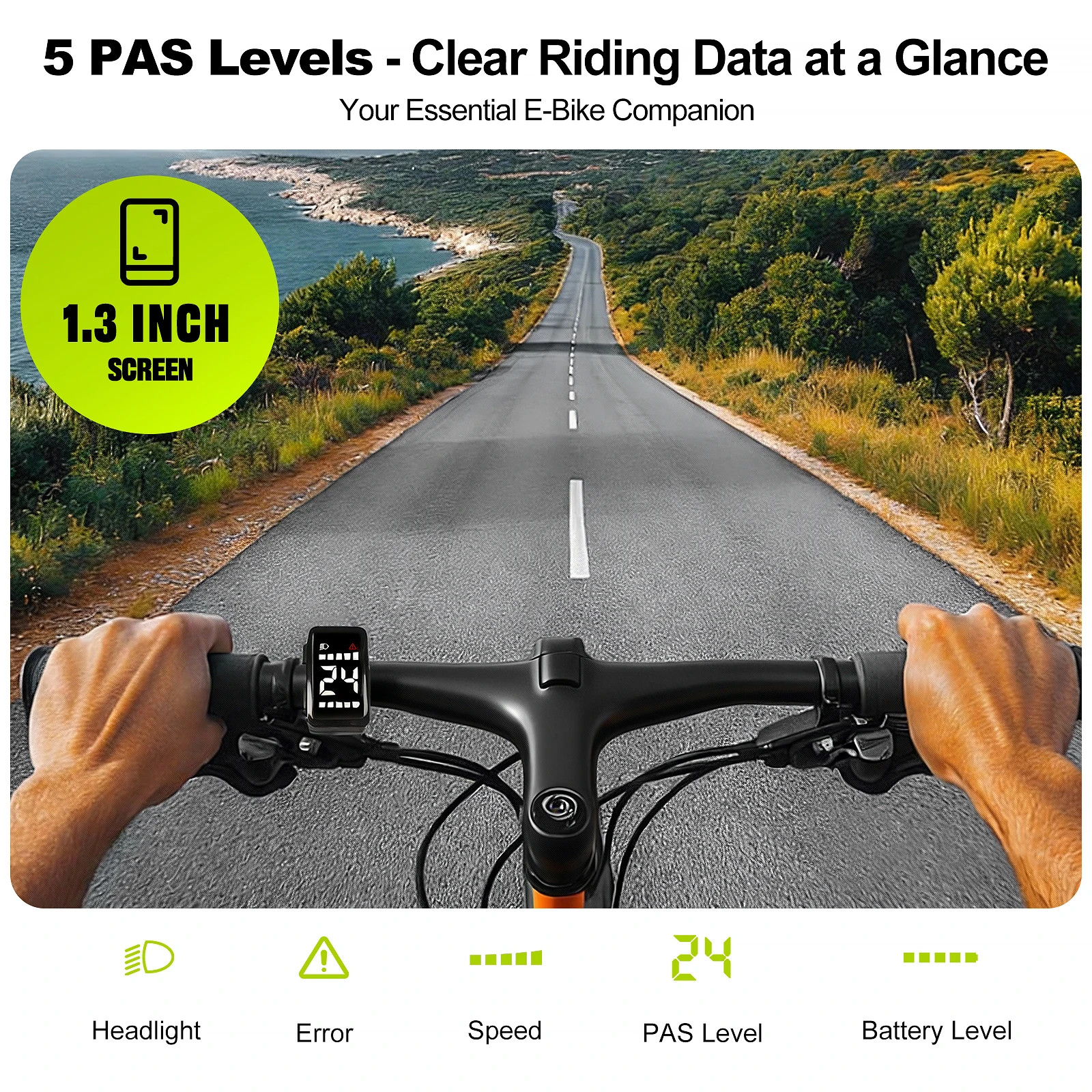 BAFANG BBS01B BBS02B BBSHD Compatible DZ40 LCD Display – Waterproof Mini Ebike I