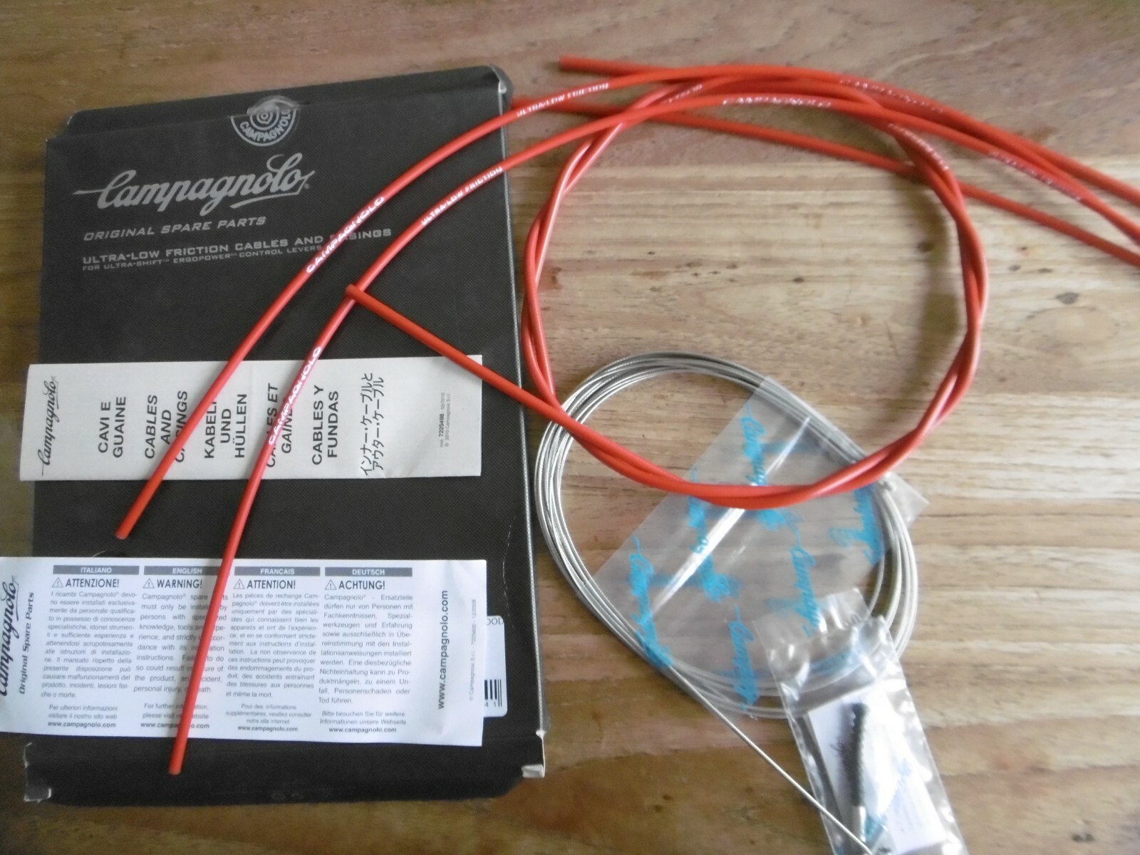 Campagnolo 11 Speed Ergopower Cable & Housing Red CG-ER600R Made In Italy New