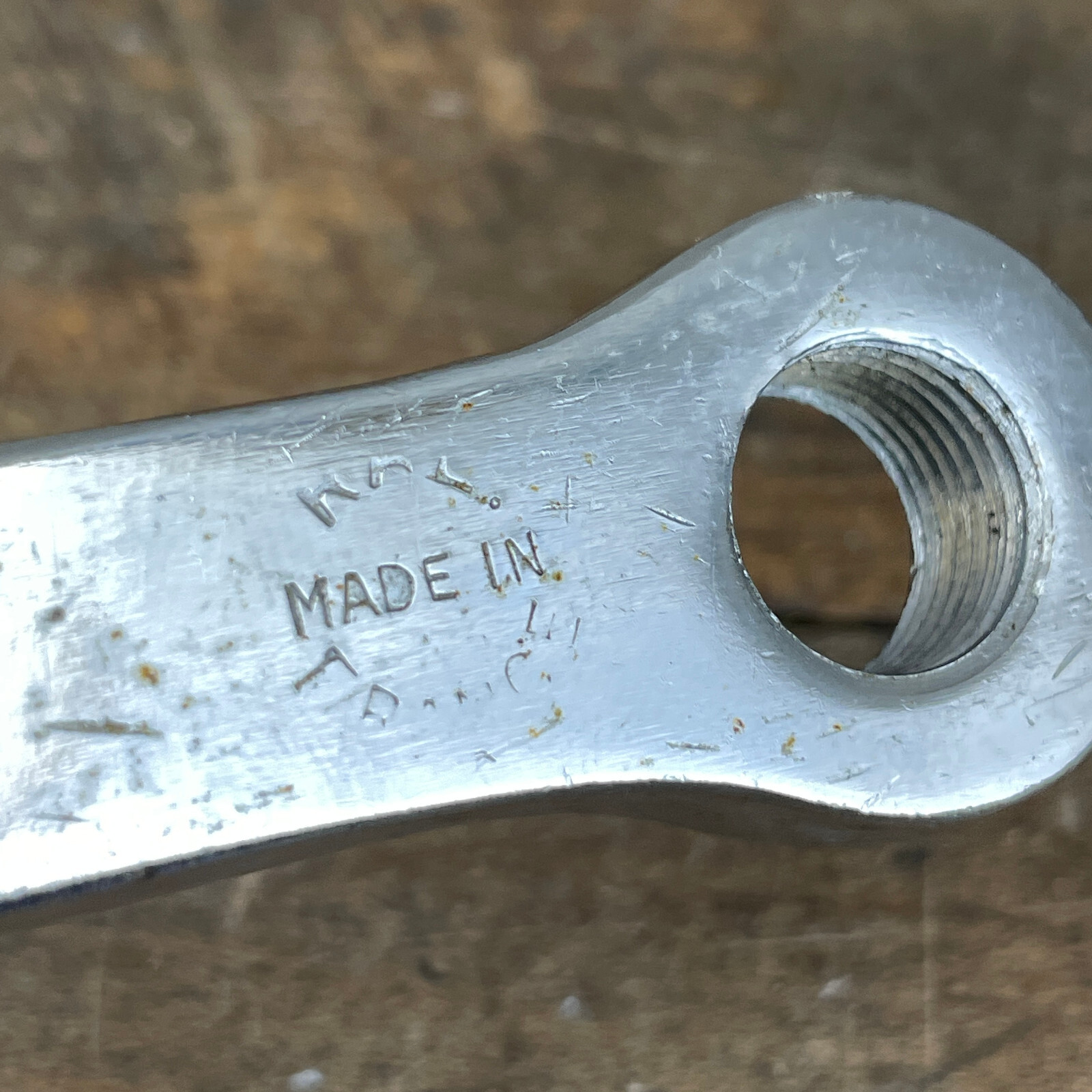 Vintage Nervar Crank Arm LEFT 165 mm Steel Chrome Cottered Peugeot Race France