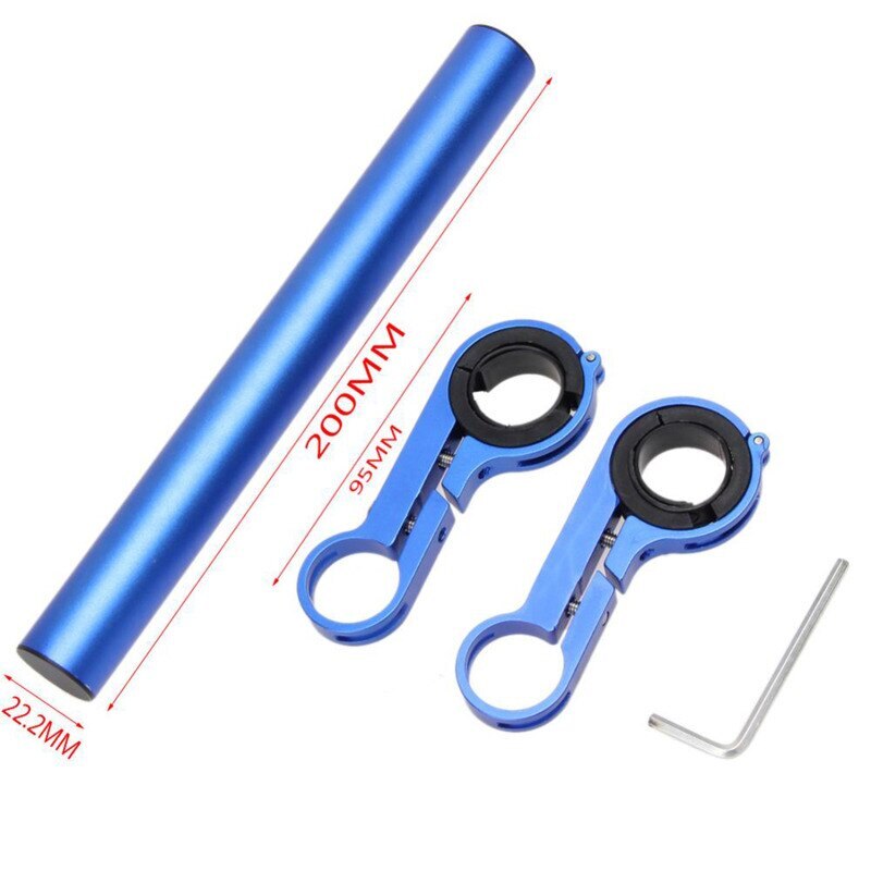 10/20/30cm Bicycle Handlebar Extended Bracket Bike Headlight Mount Bar Holder