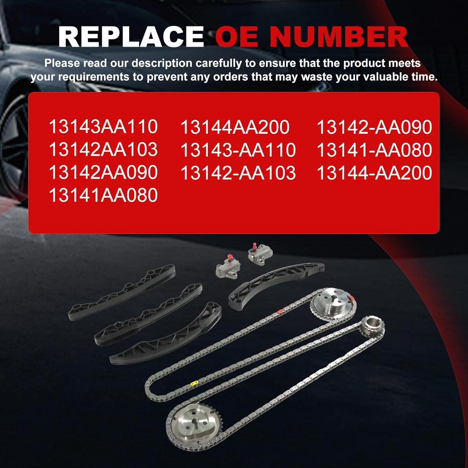 Engine Timing Chain Kit Fit for Sorento, 2006-2013 3.3L 3.5L 3.8L