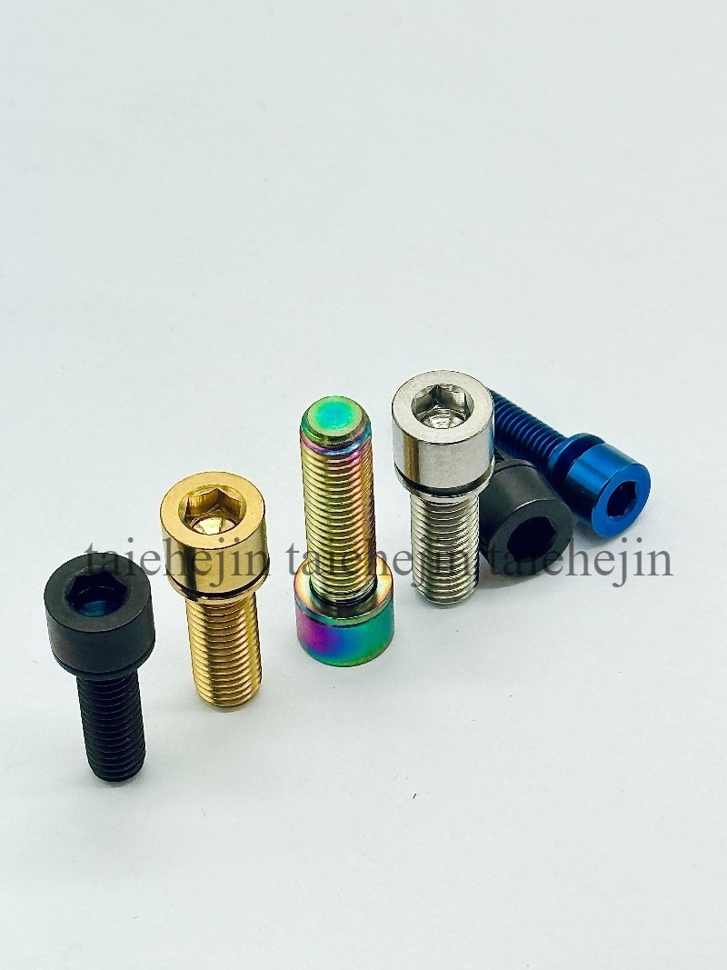 6pcs M8x20/25mm Titanium Socket Cap Head Bolts Screws Motorcycle Ti Bolt+Washers
