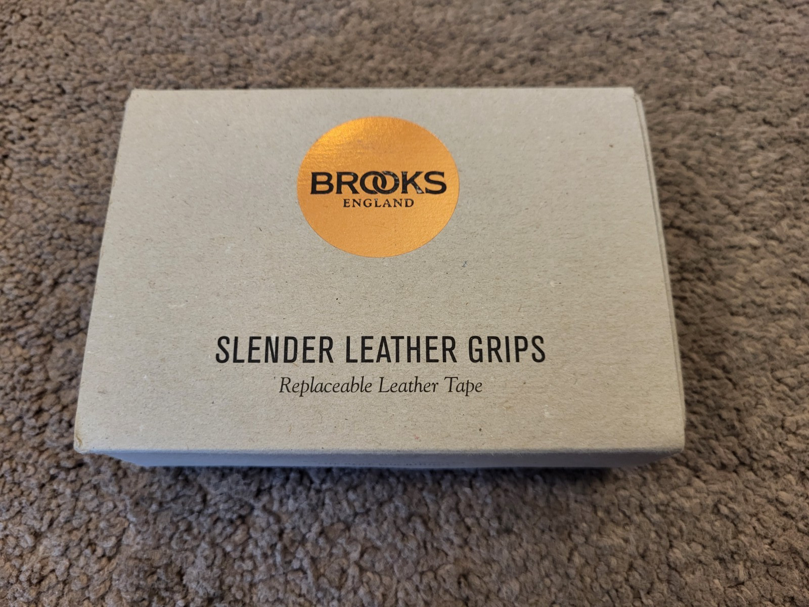 Brooks Slender Leather Bicycle Grips Brown Both Sized 100 mm