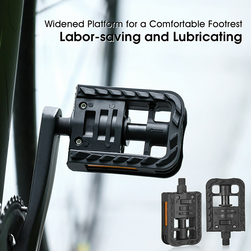 WEST BIKING Foldable Bicycle Pedals Mountain Bike Nylon Folding Pedals a Pair