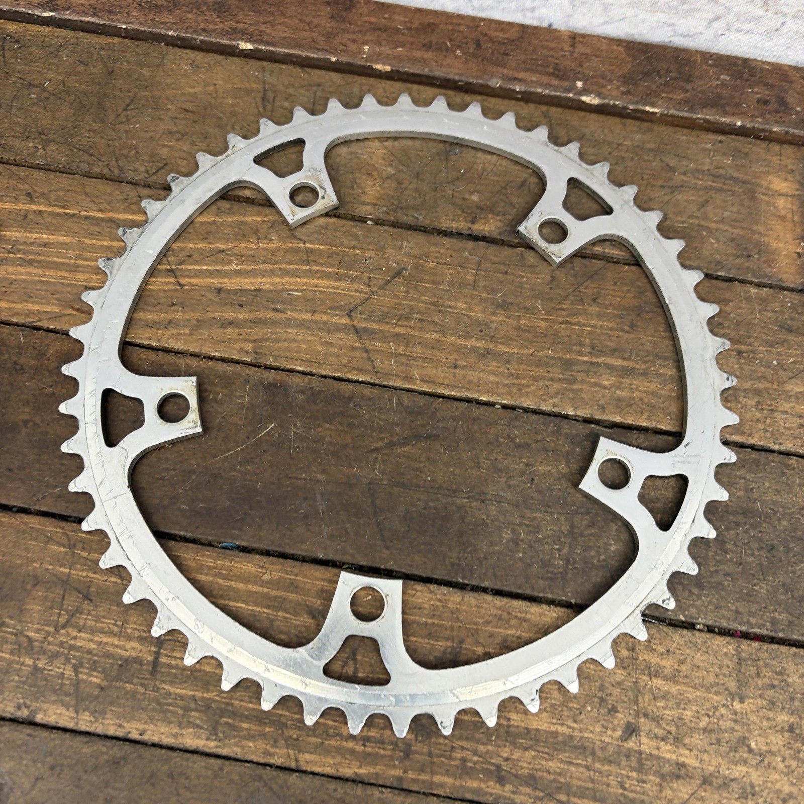Vintage Sugino 52T Chainring 144 BCD 5-Bolt Road Bike Silver Japan 52 Tooth