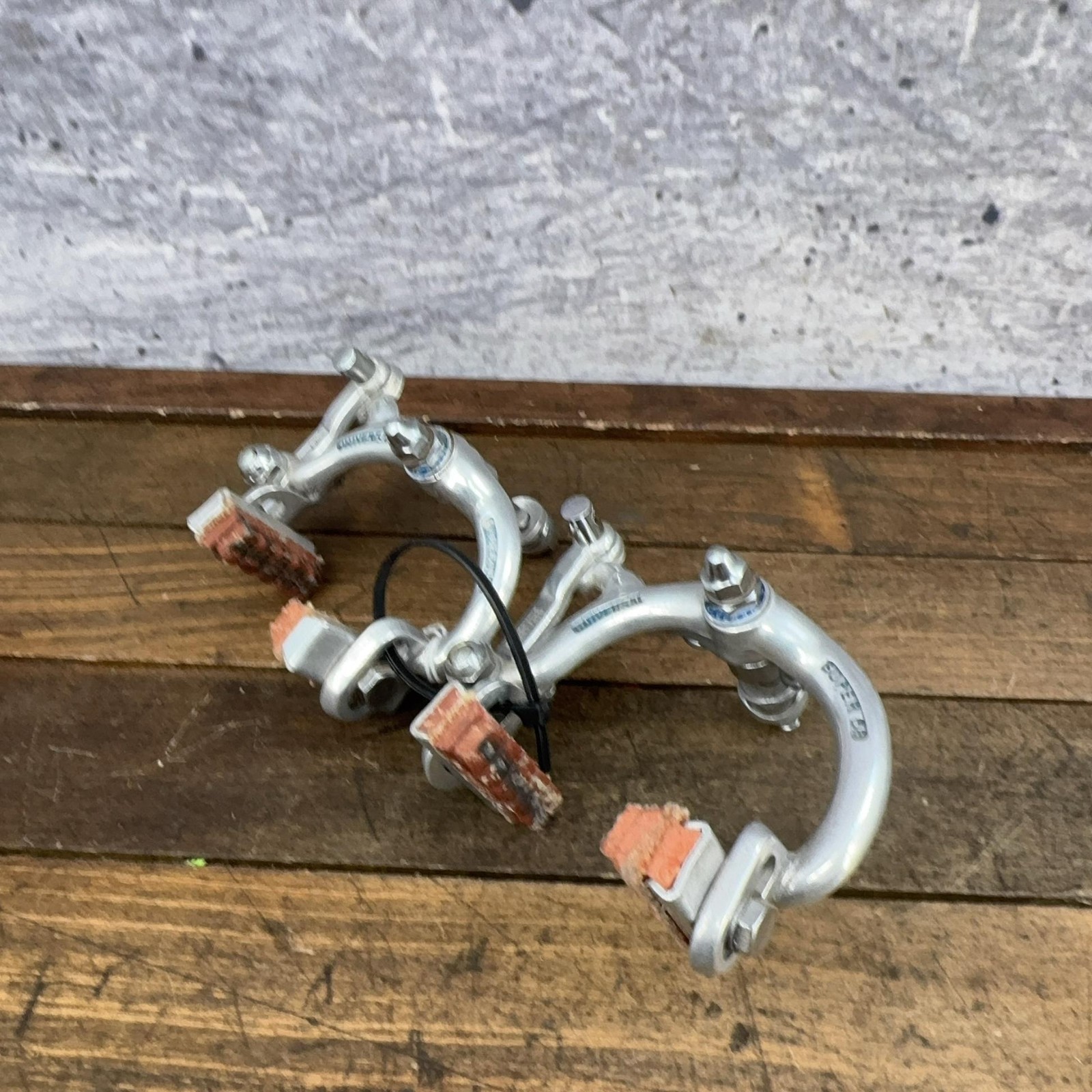Vintage Universal Super 68 Caliper Brakes Set Silver Road Bike Side Pull Italy