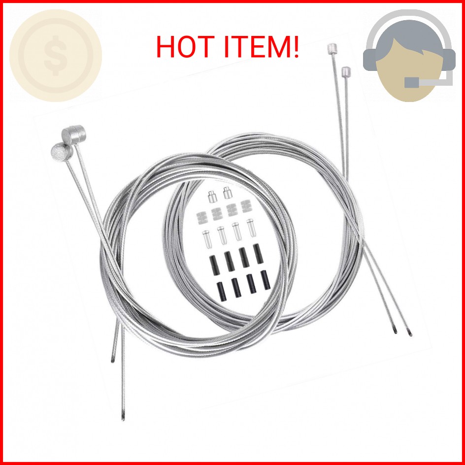 4PCS Bike Brake Cable Shifter Cable, Bicycle Gear Cable Wire for Mountain Bike,