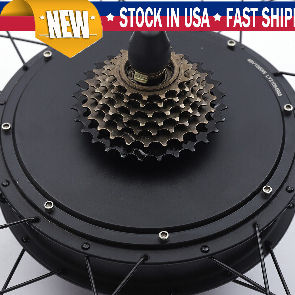 26″ Rear Hub Motor LCD E-Bike Electric Bicycle Conversion Kit Fat Tire 48V 1500W