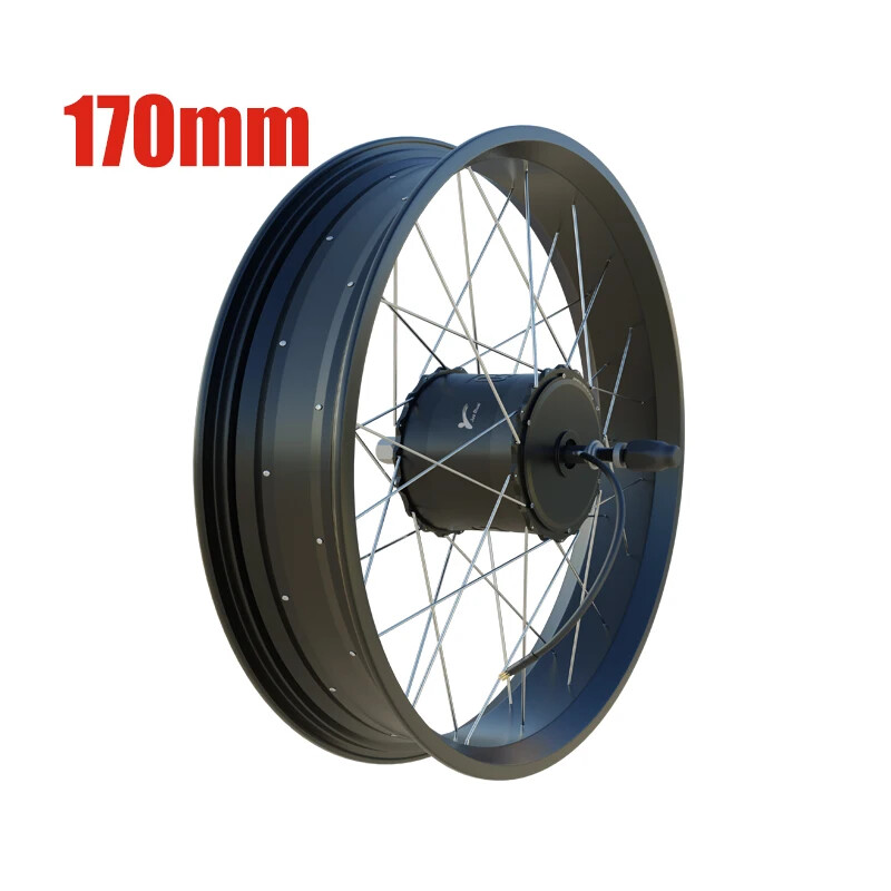 48V 1000W 20/24/26» Snow Fat Electric Bicycle Rear Hub Motor Droupout 170/190mm