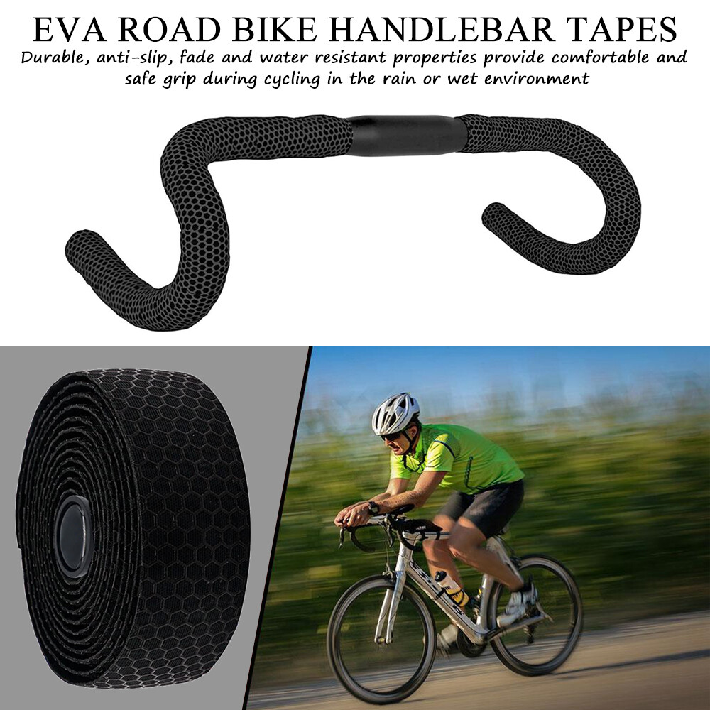 2 PCS Road Bike Handlebar Tape Bicycle Cycling Handle Bar Soft EVA Non-slip Wrap