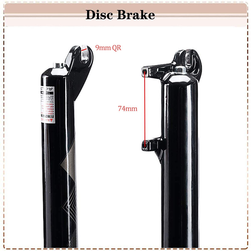 BUCKLOS 26*4.0 inch Mountain Bike Suspension Fork Disc Brake Fat Tire Oil Fork