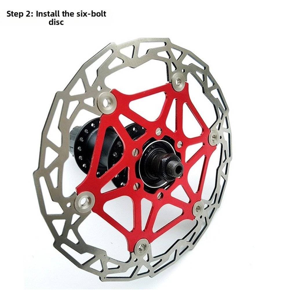 Center Lock to 6 Bolt Disc Brake Adapter for Mountain Bike 9mm 12mm Axle