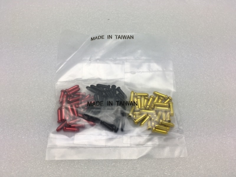 BLACK, RED, GOLD, 30 each Bike Bicycle Shift Brake Cable Ends Tips Caps Crimps