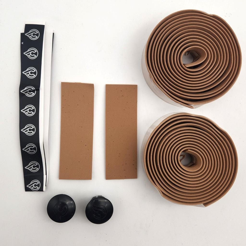 Cinelli Cork Ribbon Bicycle Handlebar Tape Brown with Plugs OPEN PACKAGE