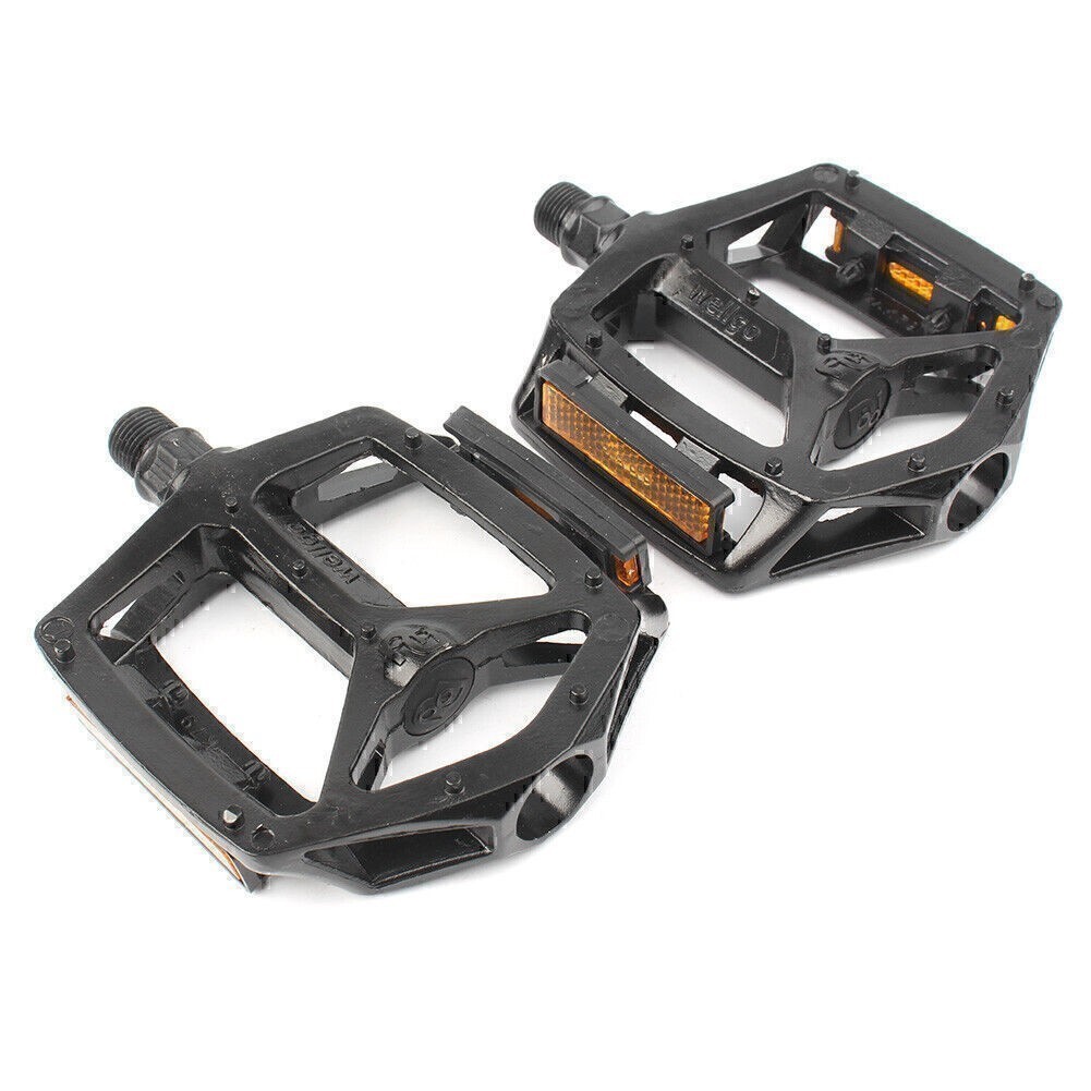 Pair Bike Pedals Platform Wellgo B087 Cr-Mo Spindle 9/16″ DU Sealed Bearings