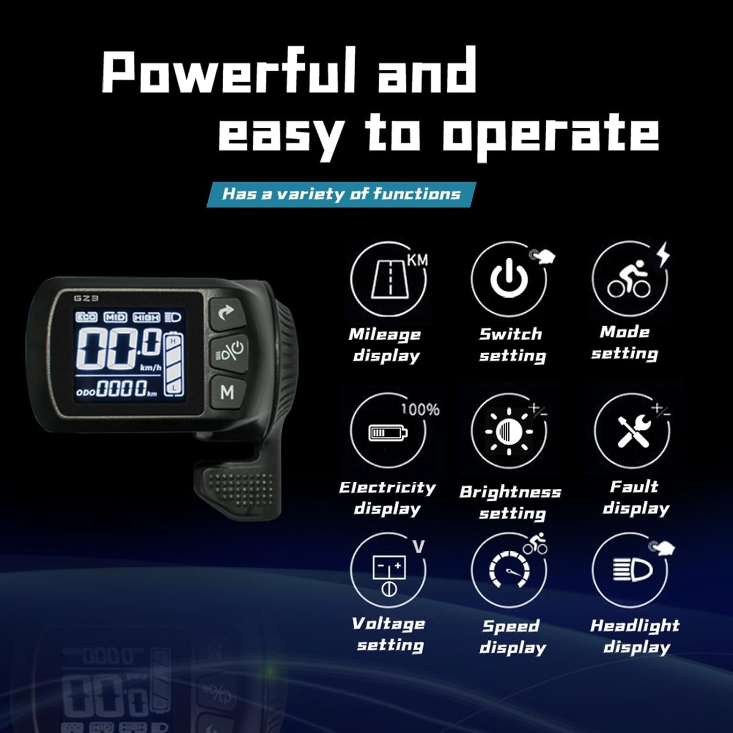 48V Ebike Controller Kit 500W Brushless Motor LCD Display
