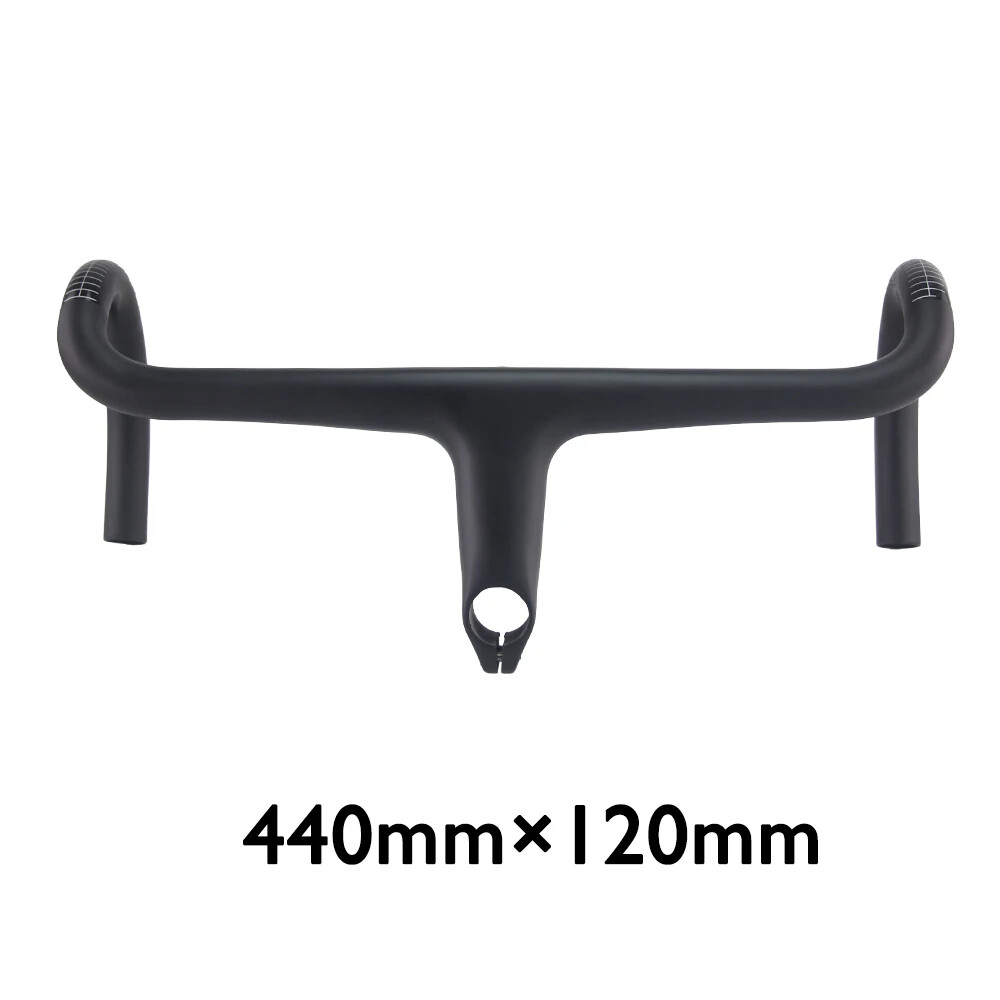 Carbon Fiber Road Alpinist Bike Integrated Handlebar Drop 400/420/440mm Length