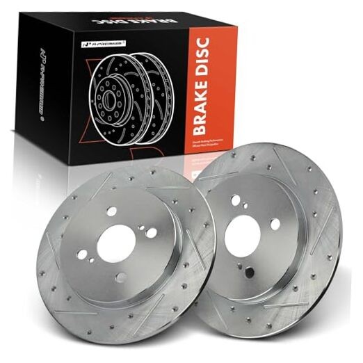 10.19 inch (259mm) Disc Brake Rotors Compatible with Rear Drilled and Slotted
