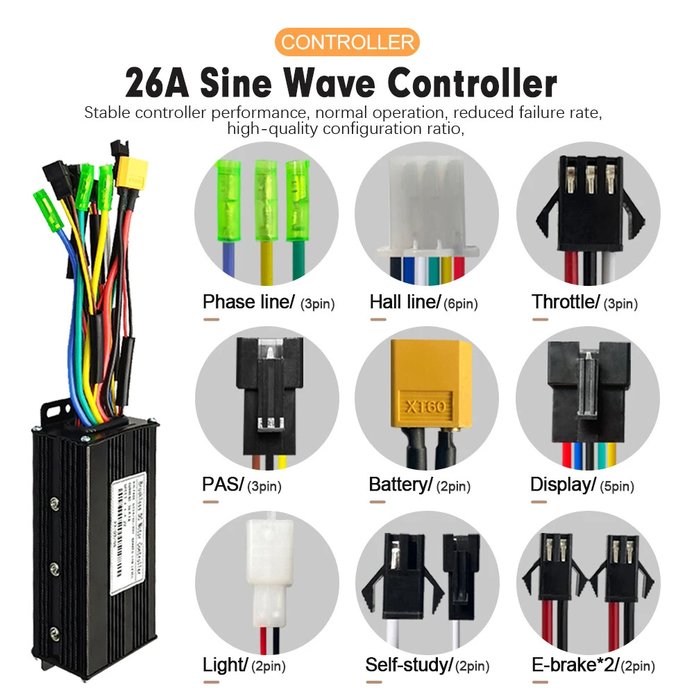 E-bike Conversion Kit 36V 48V 250W 350W 500W Rear Cassette Wheel Hub Motor
