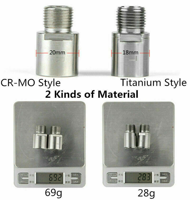 PROMEND 9/16» Crank Titanium Alloy Bike Spacers Steel Bicycle Pedals Extender