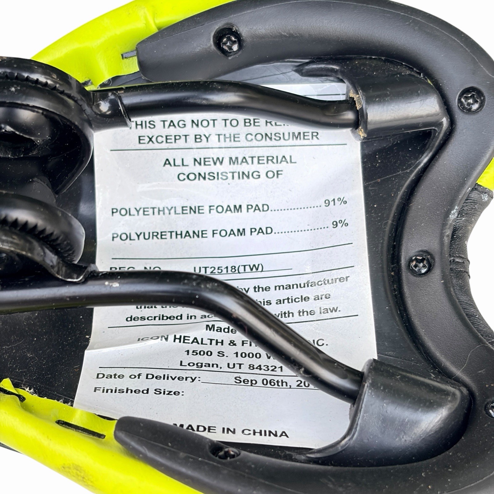 Bicycle Comfort Saddle Seat Black and Yellow Unsure of Brand