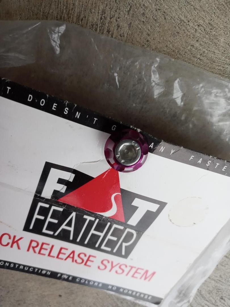 Vtg. Fast Feather Purple/Violet Ti Mtn SEAT POST Lock Nut Mint/NIB + Allen!