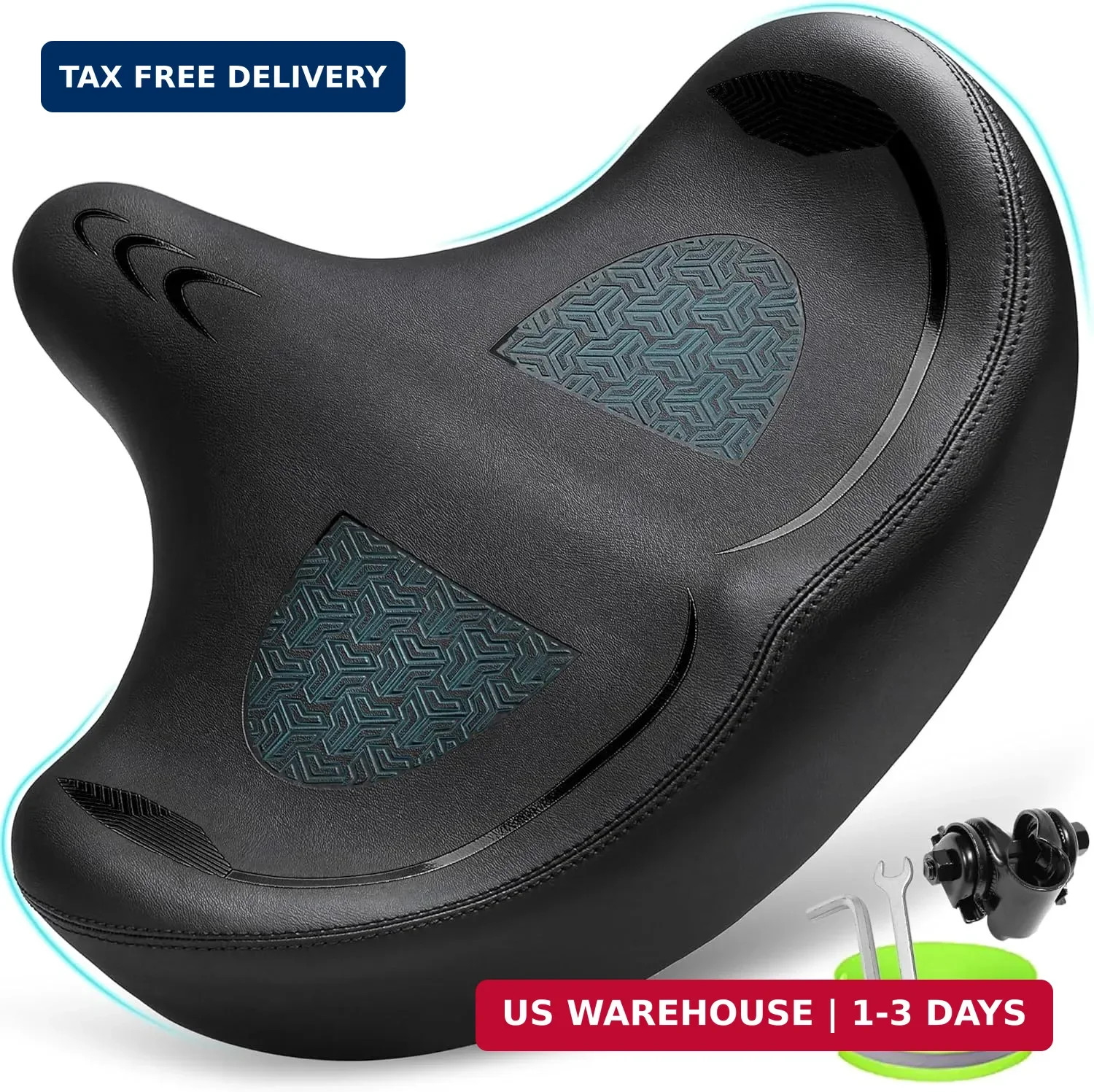 CDYWD Oversized Bike Seat for Men & Women Comfort, Extra Wide Bicycle Seat Cushi