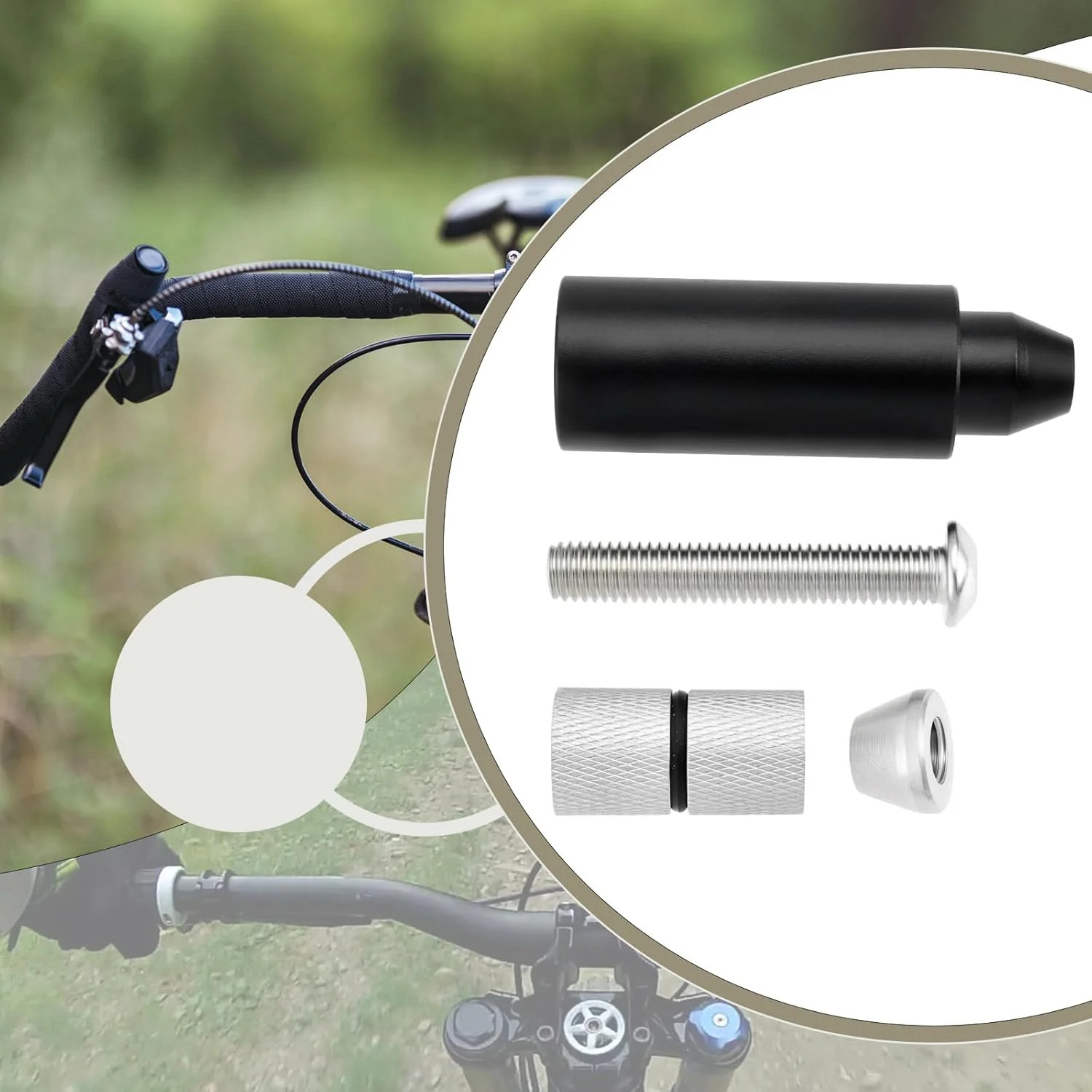 1pair Bicycle Flat Bar Extender Aluminium Alloy MTB Bike Handlebar Bar End Exten