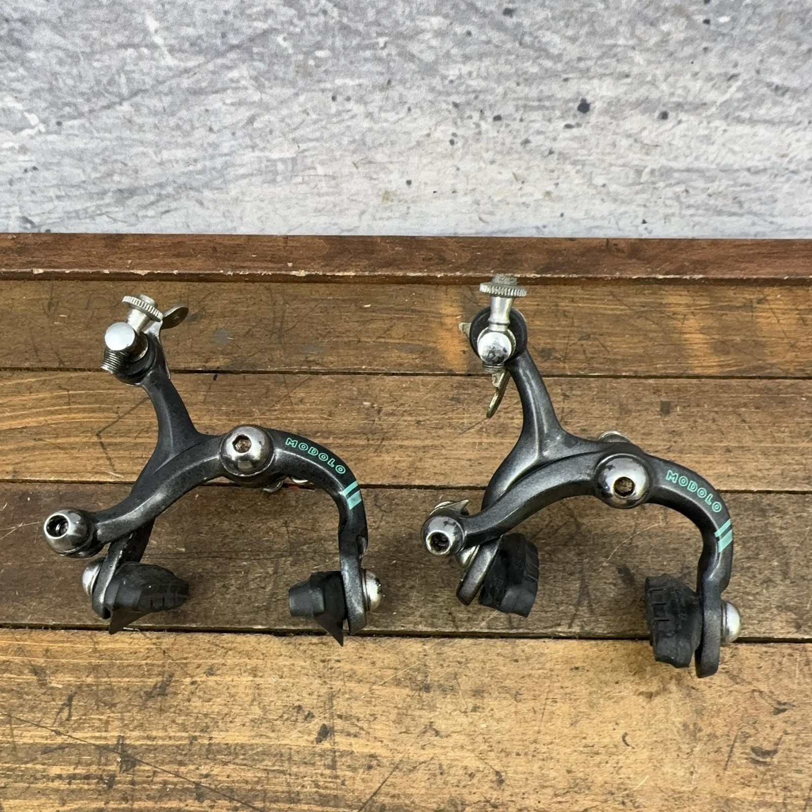 Vintage Modolo Caliper Brakes Set Celeste Recessed Bolt Road Racing Bike Side