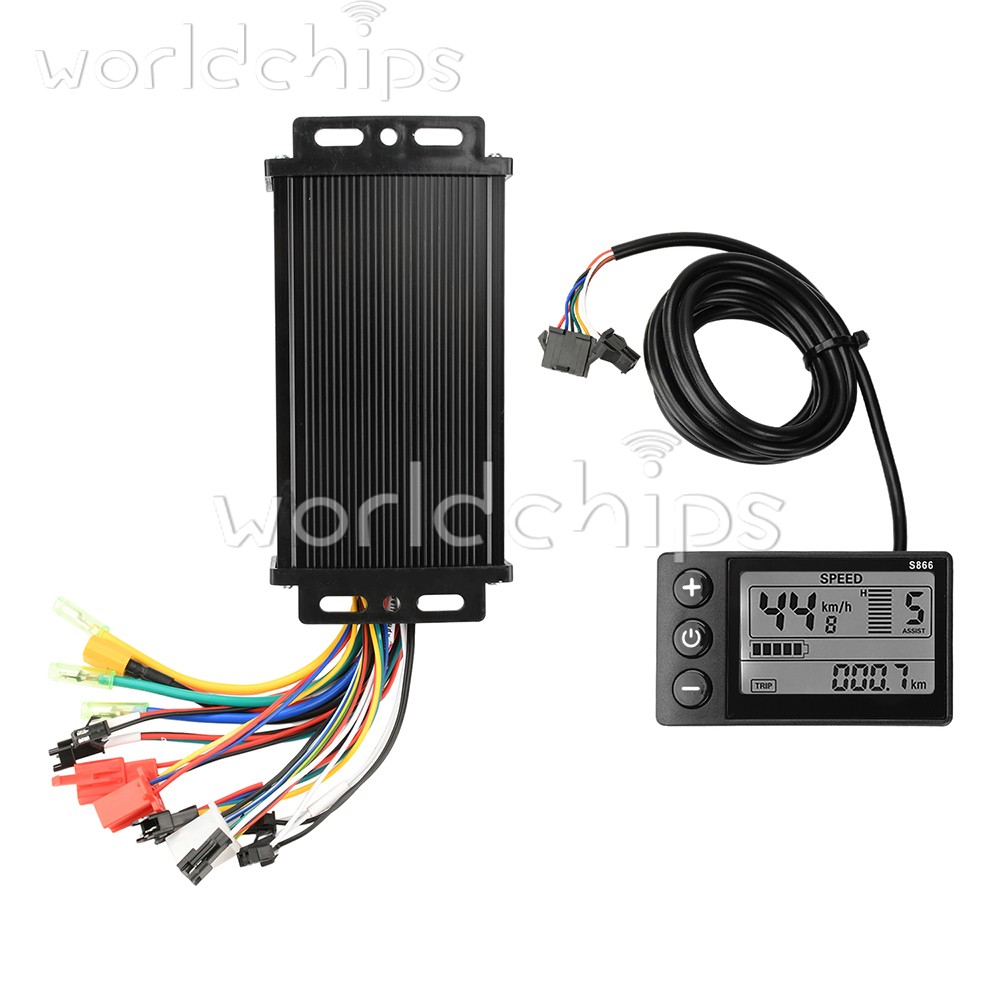 36V48V64V 30A Sine Wave Brushless Motor Controller 750-1500W Driver S866 LCD