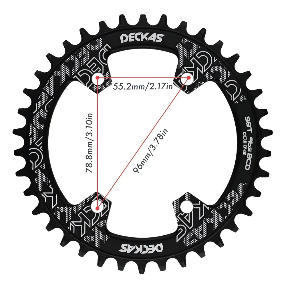 Deckas 96BCD Bike Chainring Round 32T-42T for Shimano M7000 M8000 M9000 M5100