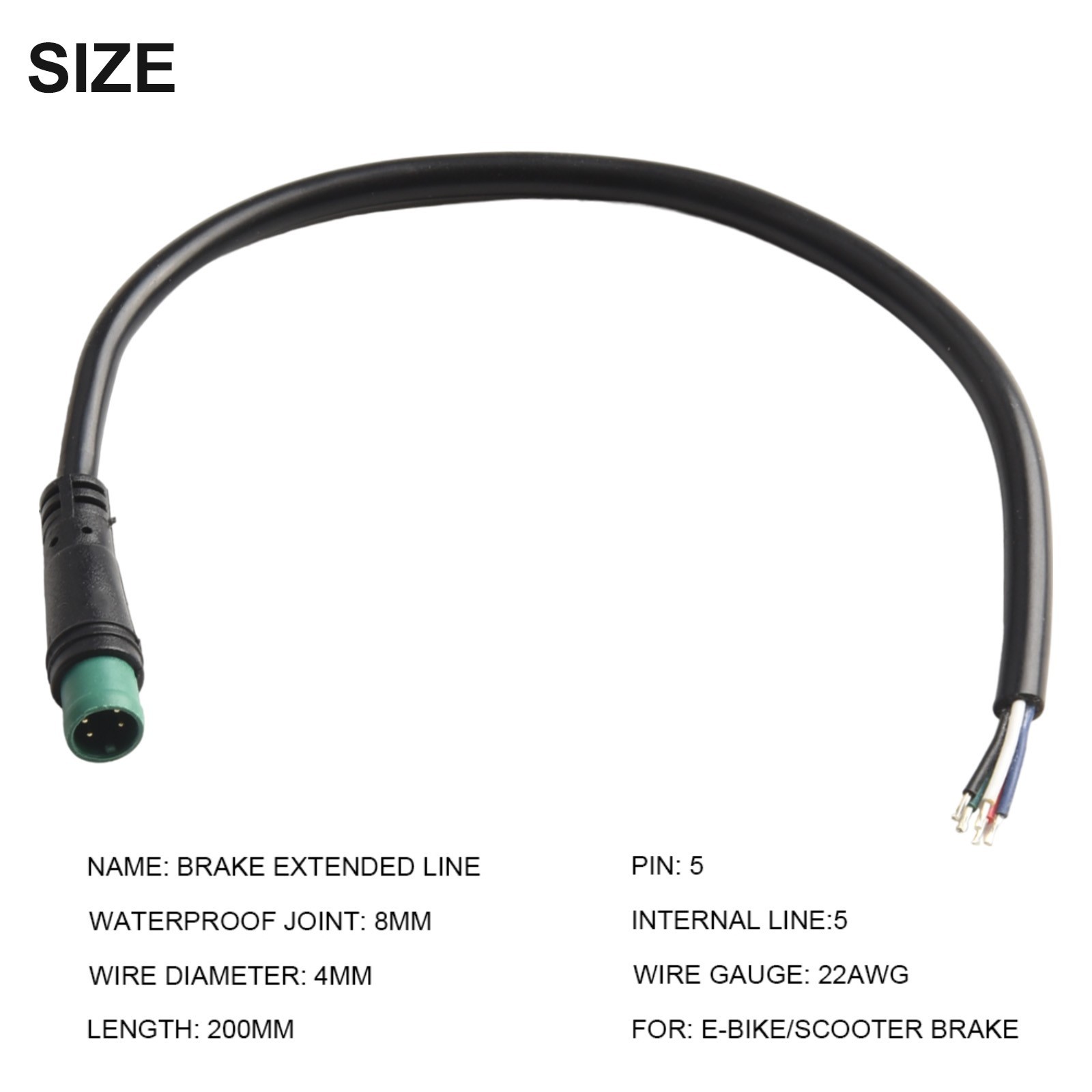 Extension Cord Electric Bicycle Parts Extension Cable Ebike Accessories