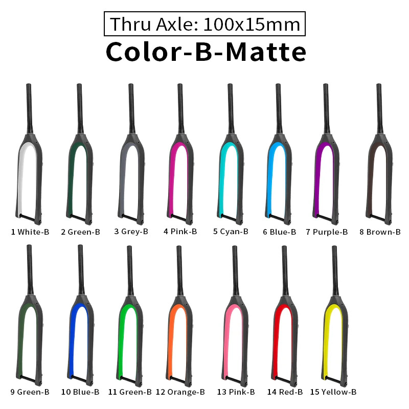 27.5» Carbon MTB Bicycle Fork Thru Axle Outside Cable Line 110x15mm 100x15mm