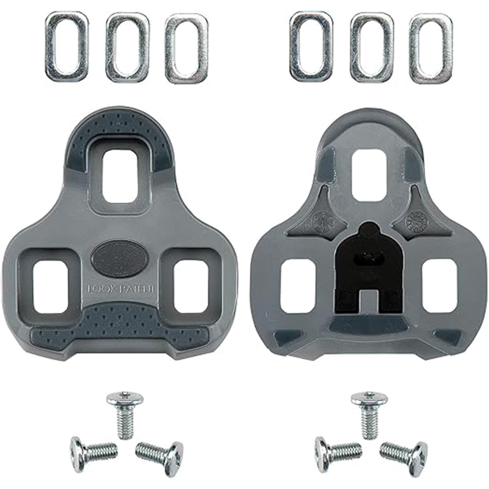 LOOK KEO Grip Cleat 4.5° Float Grey Original Road Bike Pedal Cleat Set Anti-Slip