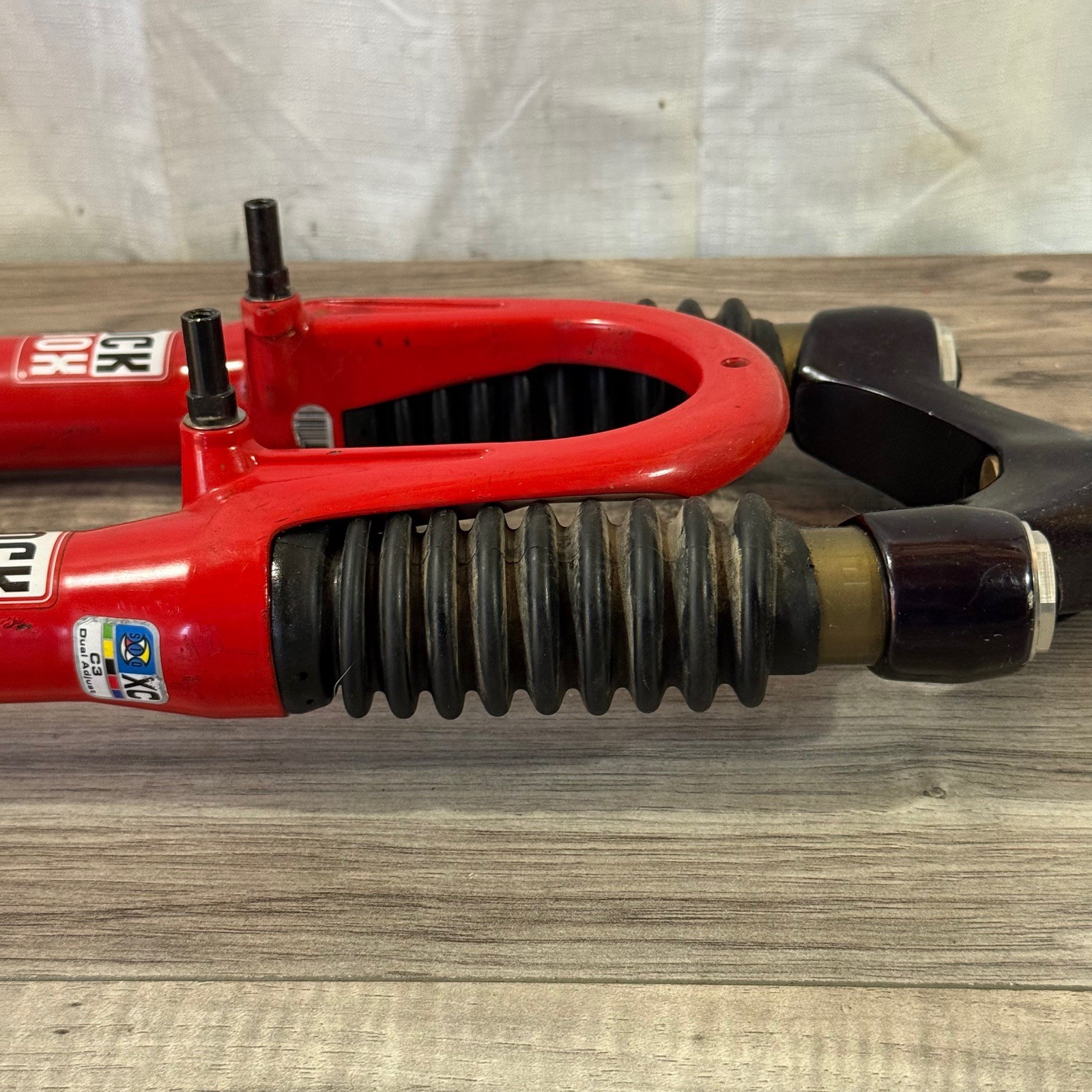 Rock Shox SID XC C3 Dual Air Red 1 1/8 Threadless 223mm SMALL OIL LEAK 26