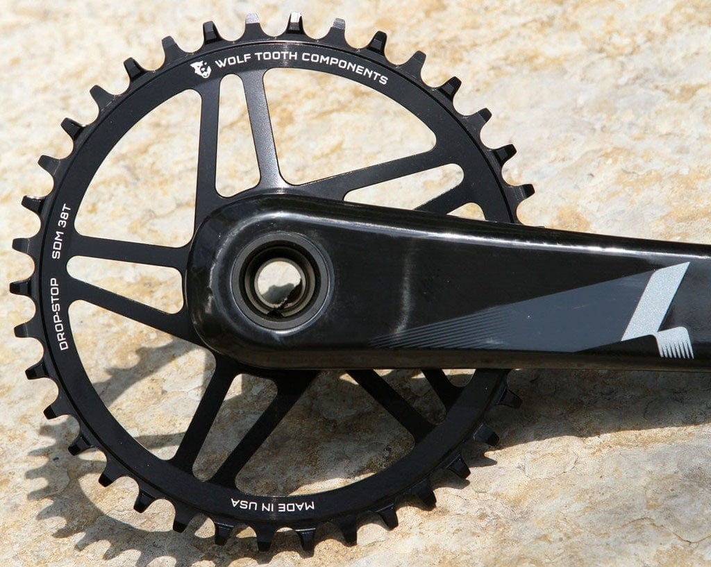 Wolf Tooth SRAM Chainring 38t Direct Mount 9/10/11/12-Spd Aluminum Black