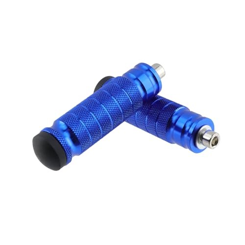 1 Pair Motorcycle Universal 8mm Foot Pegs,Aluminum Motorbike Rear Blue
