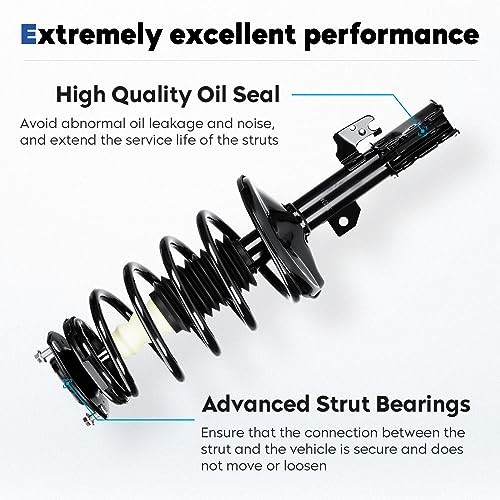 Front Complete Struts Assembly w/Coil Spring Fit for Toyota Sienna 3.3L FWD 7