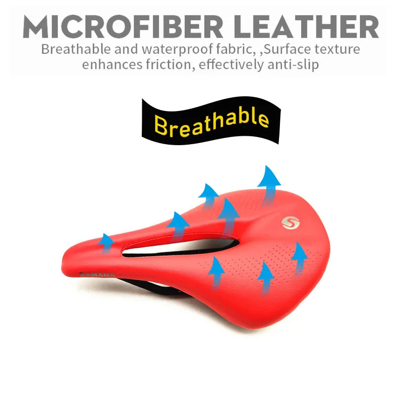 Road Mountain Cycling Saddle Super Fiber Carbon Fiber Leather Soft Seat Cushion