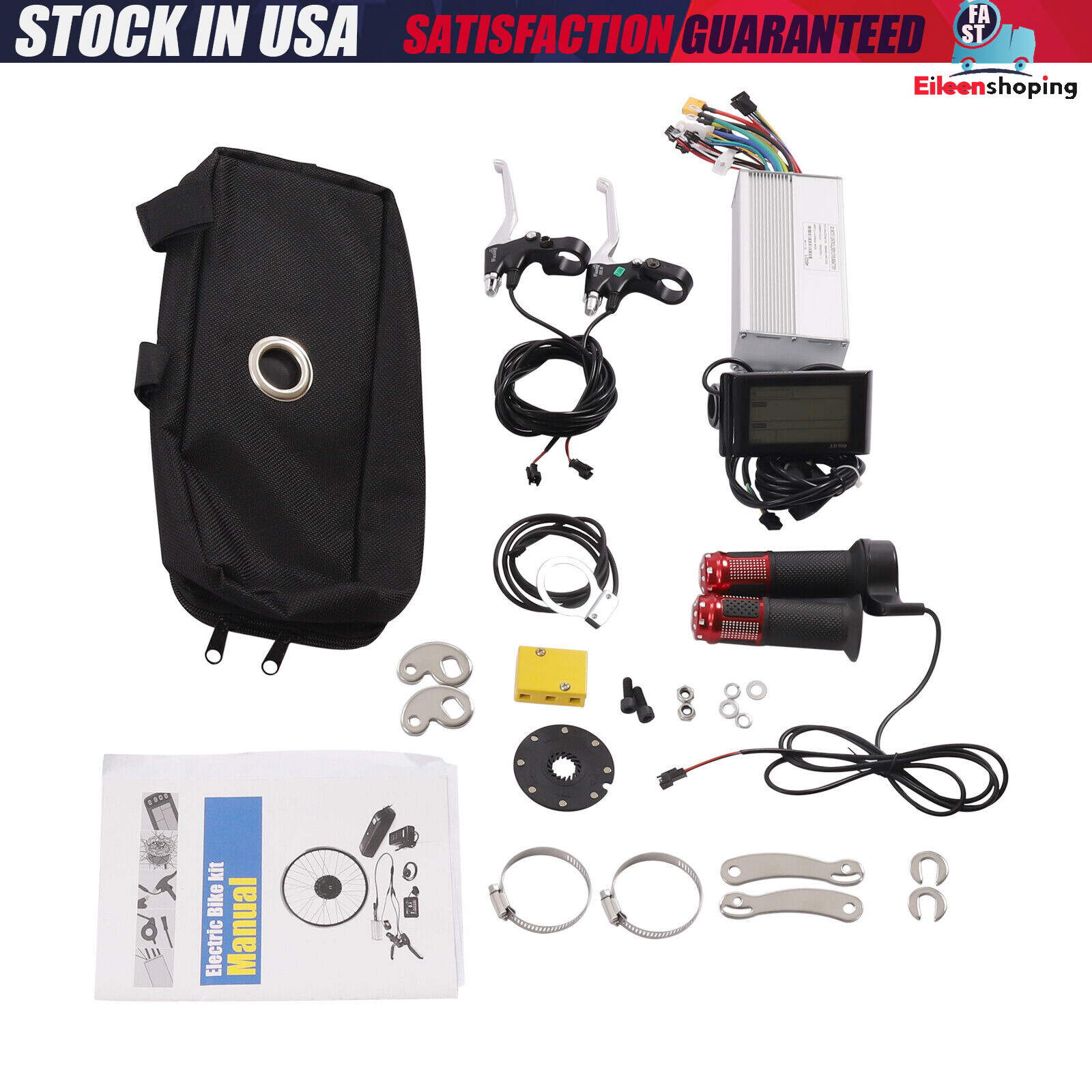 2000 Watt E Bike Motor 27.5″ inch Rear Wheel LCD Electric Bicycle Conversion Kit