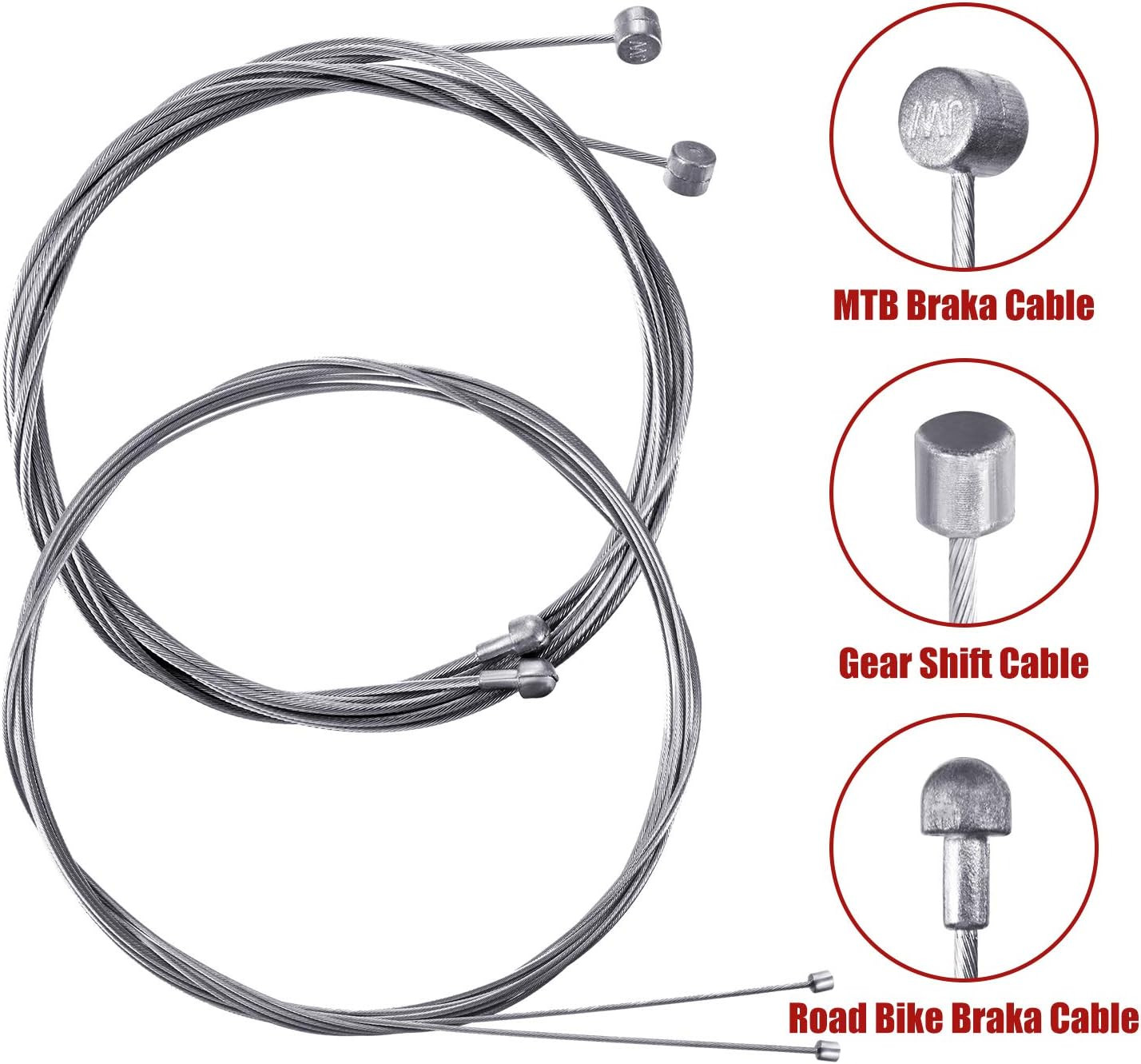 Boao Universal Bike Brake Cable Kit Derailleur Bicycle Shifter Cable Housing Set