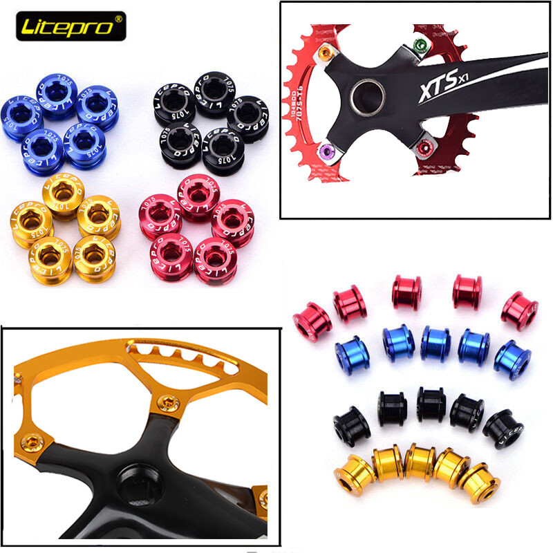 US 4/5PCS Single/Double/Triple Speed 6.5/8.5mm MTB Bike Chainring Bolts Screws