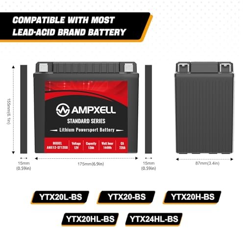 YTX20L-BS Lithium Motorcycle Battery 12V 720A 12Ah YTX20L-BS 12V 720A 12Ah[- +]